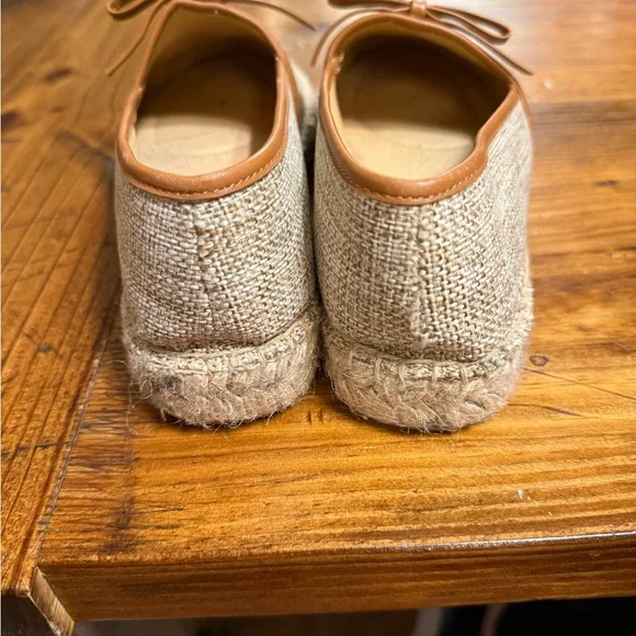 Talbots Tan Espadrilles with Brown Trim - Picture 4 of 8